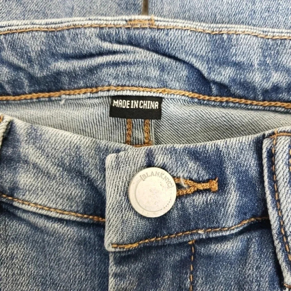 BLANKNYC Ankle Skinny Jeans The Bond Mid Rise Medium Wash Distressed Denim - Picture 9 of 9